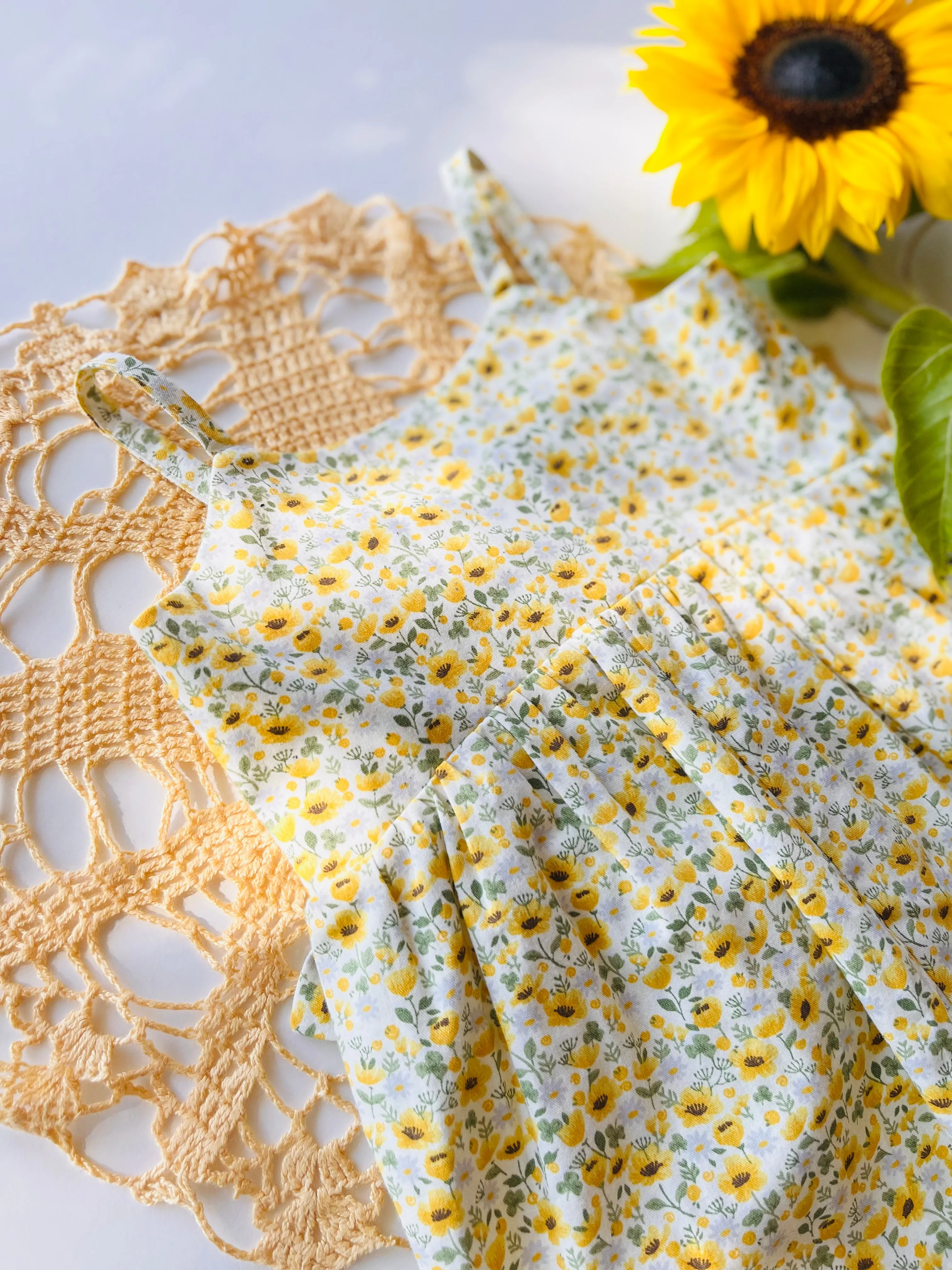 Sunflower romper- Seconds