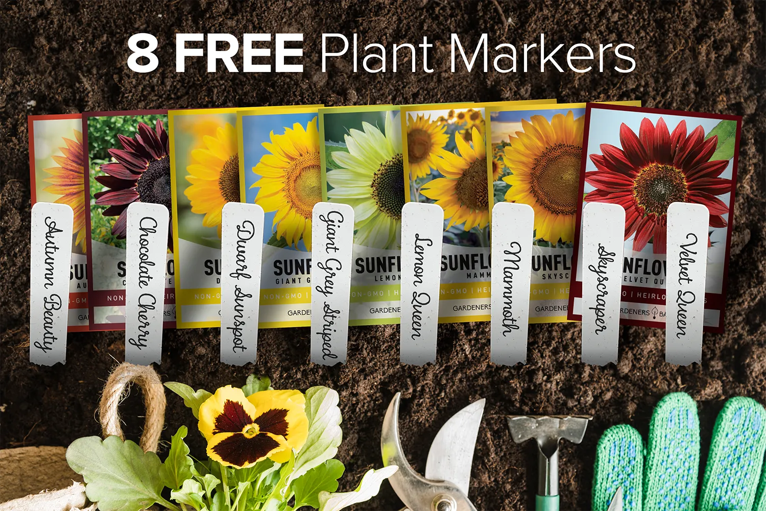 Sunflower Seeds For Planting | 8 Variety Pack