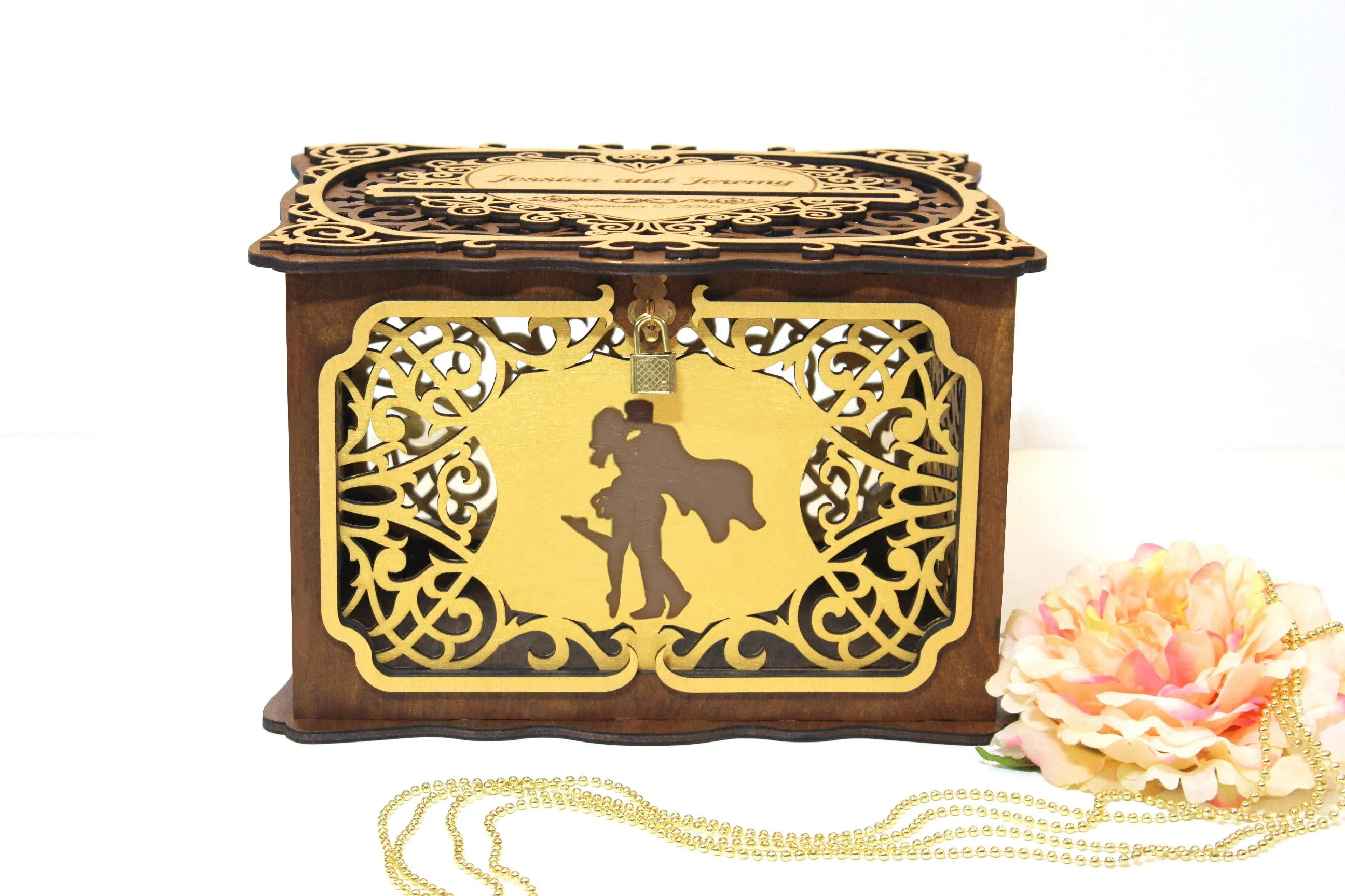 Superhero Man and Wonderwoman Kiss, Wedding Card Box, Holder Handmade
