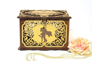 Superhero Man and Wonderwoman Kiss, Wedding Card Box, Holder Handmade