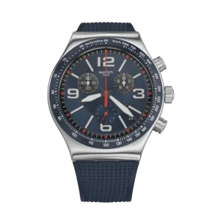 Swatch Blue Grid Originals Irony Chrono 43mm yvs454 watch