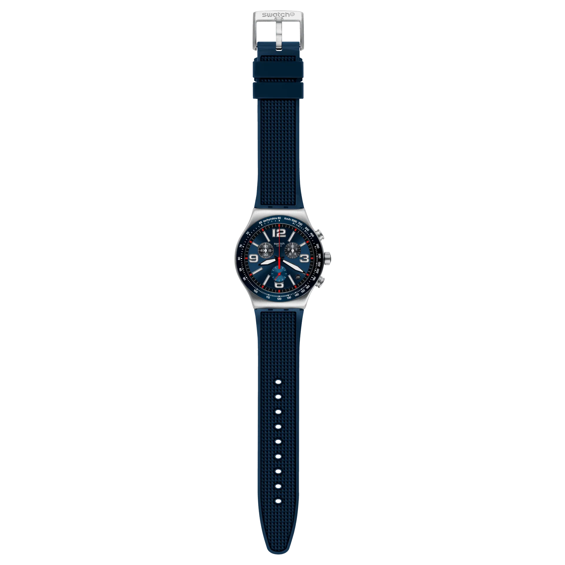 Swatch Blue Grid Originals Irony Chrono 43mm yvs454 watch