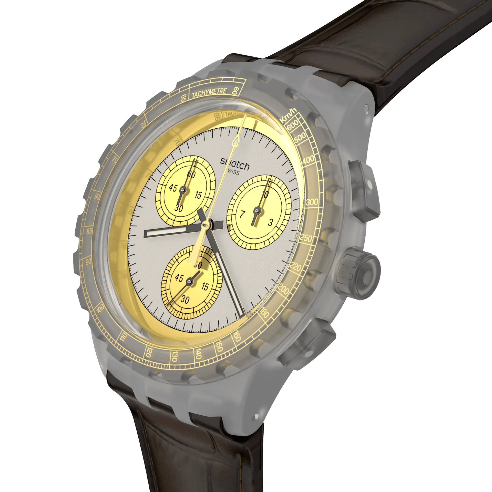 Swatch Golden Radiance Originals Chrono 42mm Susm100 watch