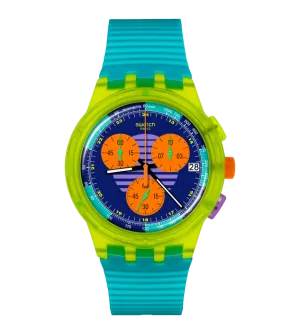Swatch Neon Wave Originals Chrono 42mm Susj404 watch