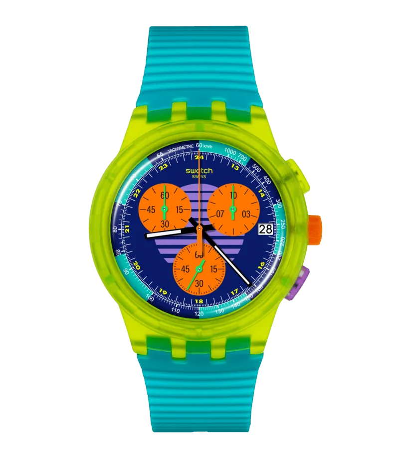 Swatch Neon Wave Originals Chrono 42mm Susj404 watch
