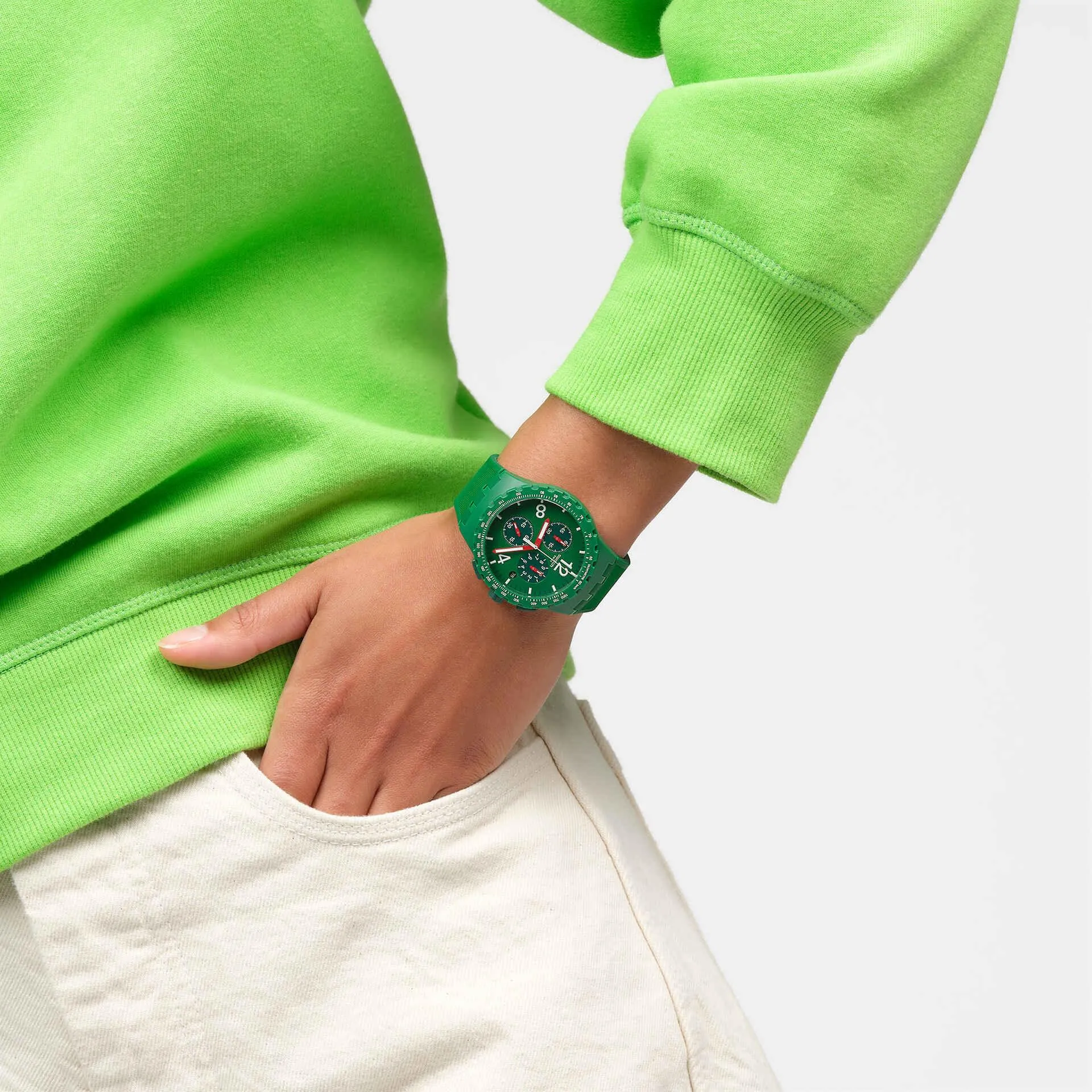 Swatch Primarily Green Originals Chrono 42mm Susg407