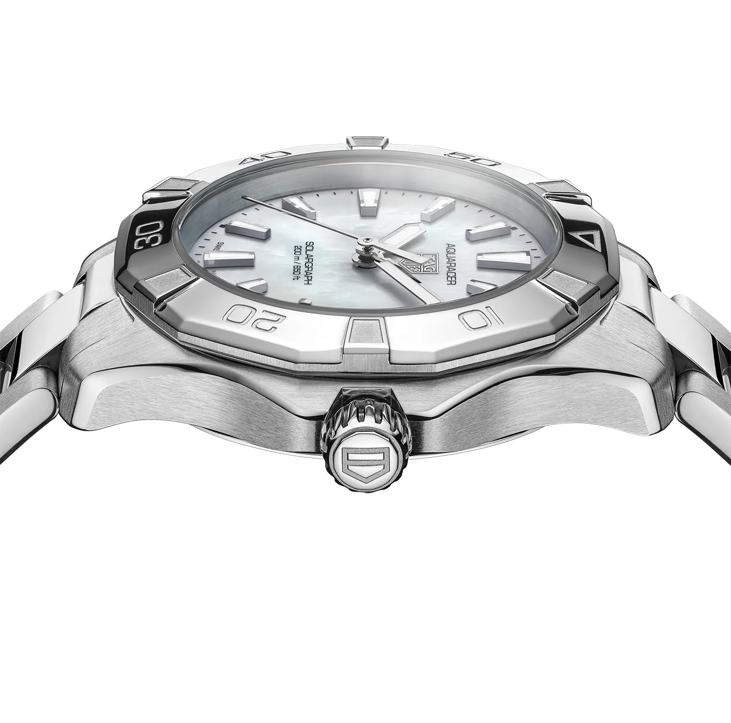 TAG Heuer Aquaracer Professional 200 Solargraph Watch with Mother of Pearl Dial