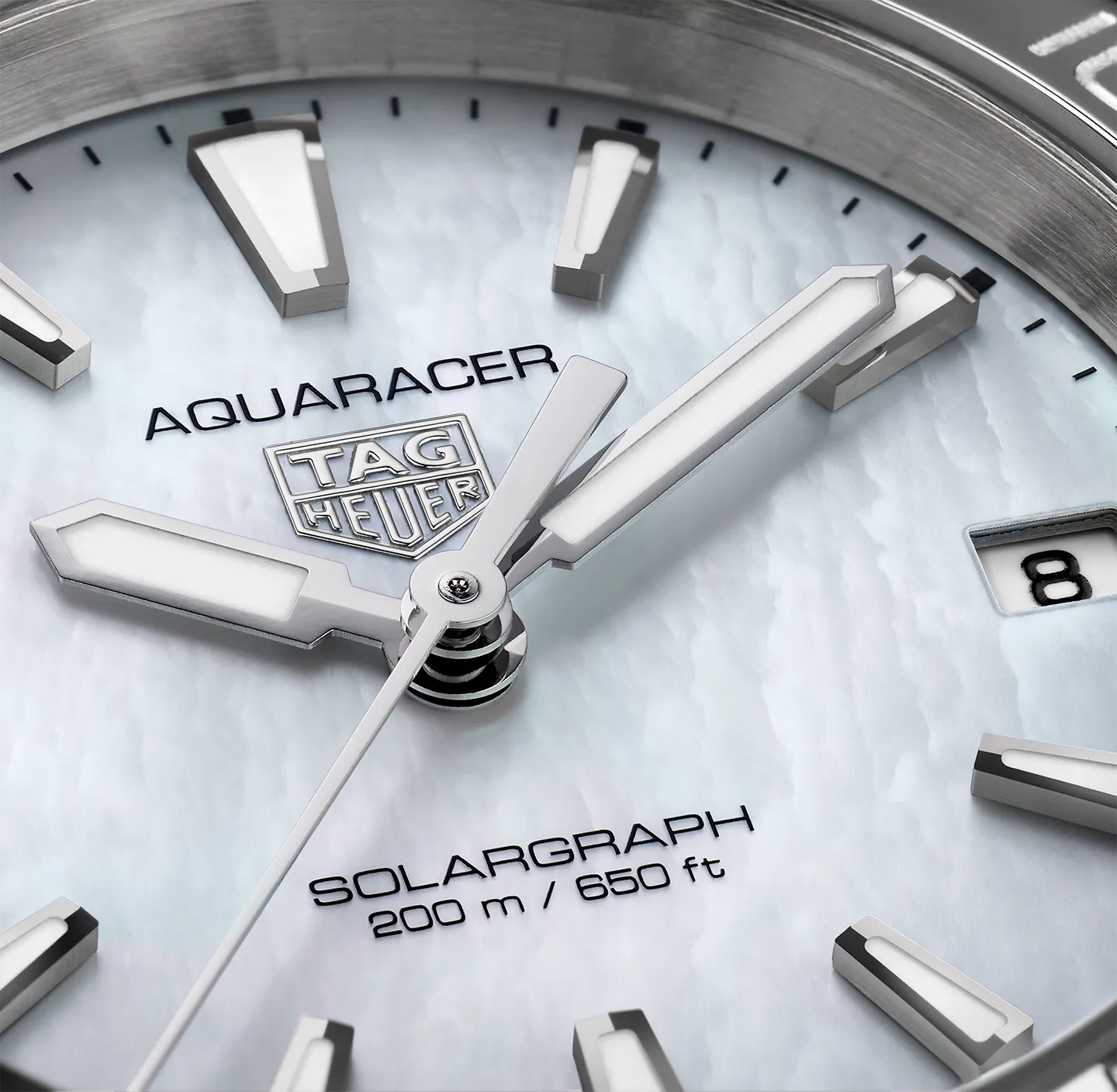 TAG Heuer Aquaracer Professional 200 Solargraph Watch with Mother of Pearl Dial