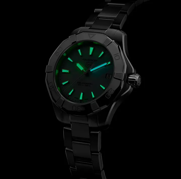 TAG Heuer Aquaracer Professional 200 Solargraph Watch with Mother of Pearl Dial