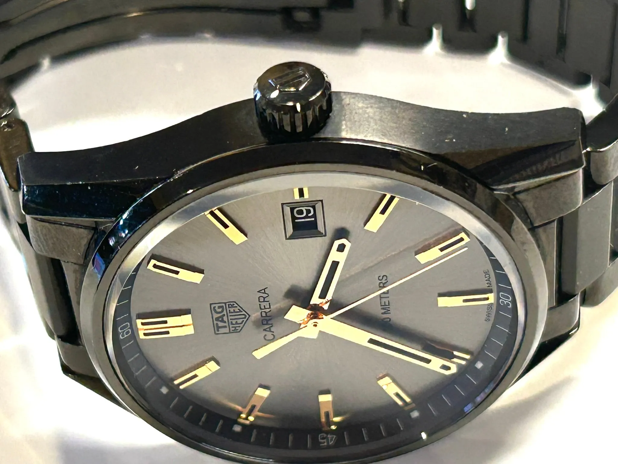 TAG Heuer Carrera Special Edition 39mm Men's Quartz Watch WAR1113 Black PVD