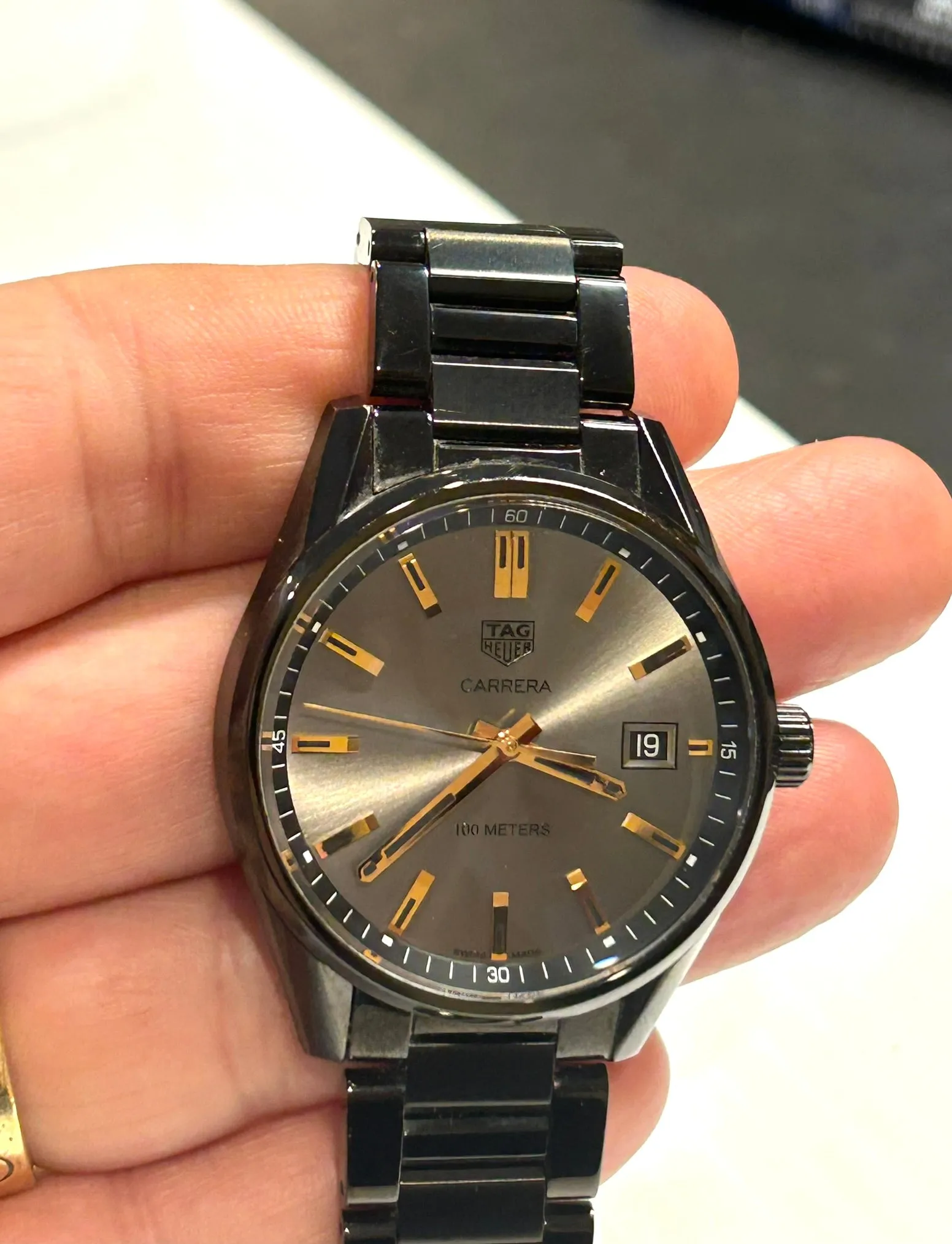 TAG Heuer Carrera Special Edition 39mm Men's Quartz Watch WAR1113 Black PVD