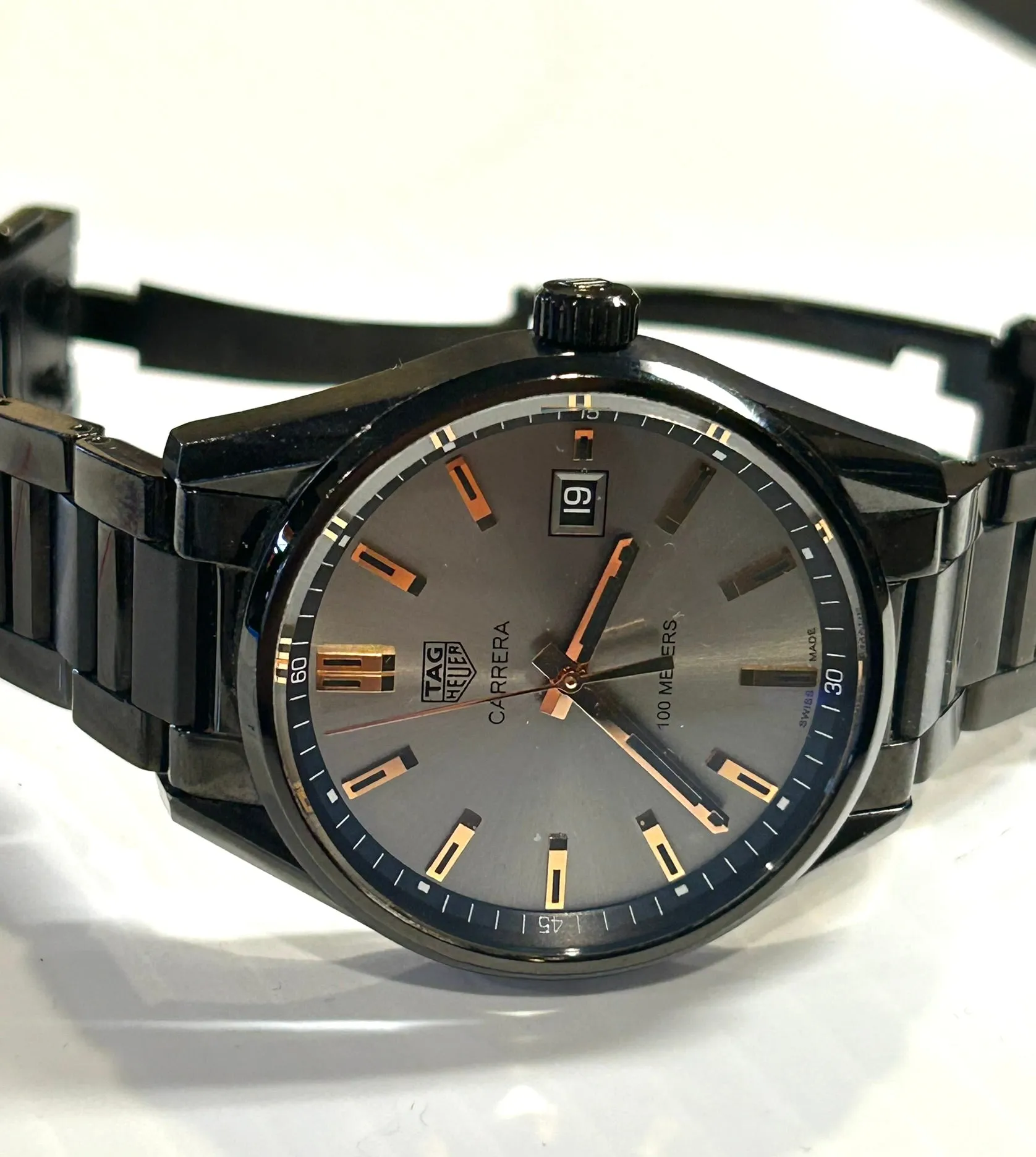 TAG Heuer Carrera Special Edition 39mm Men's Quartz Watch WAR1113 Black PVD