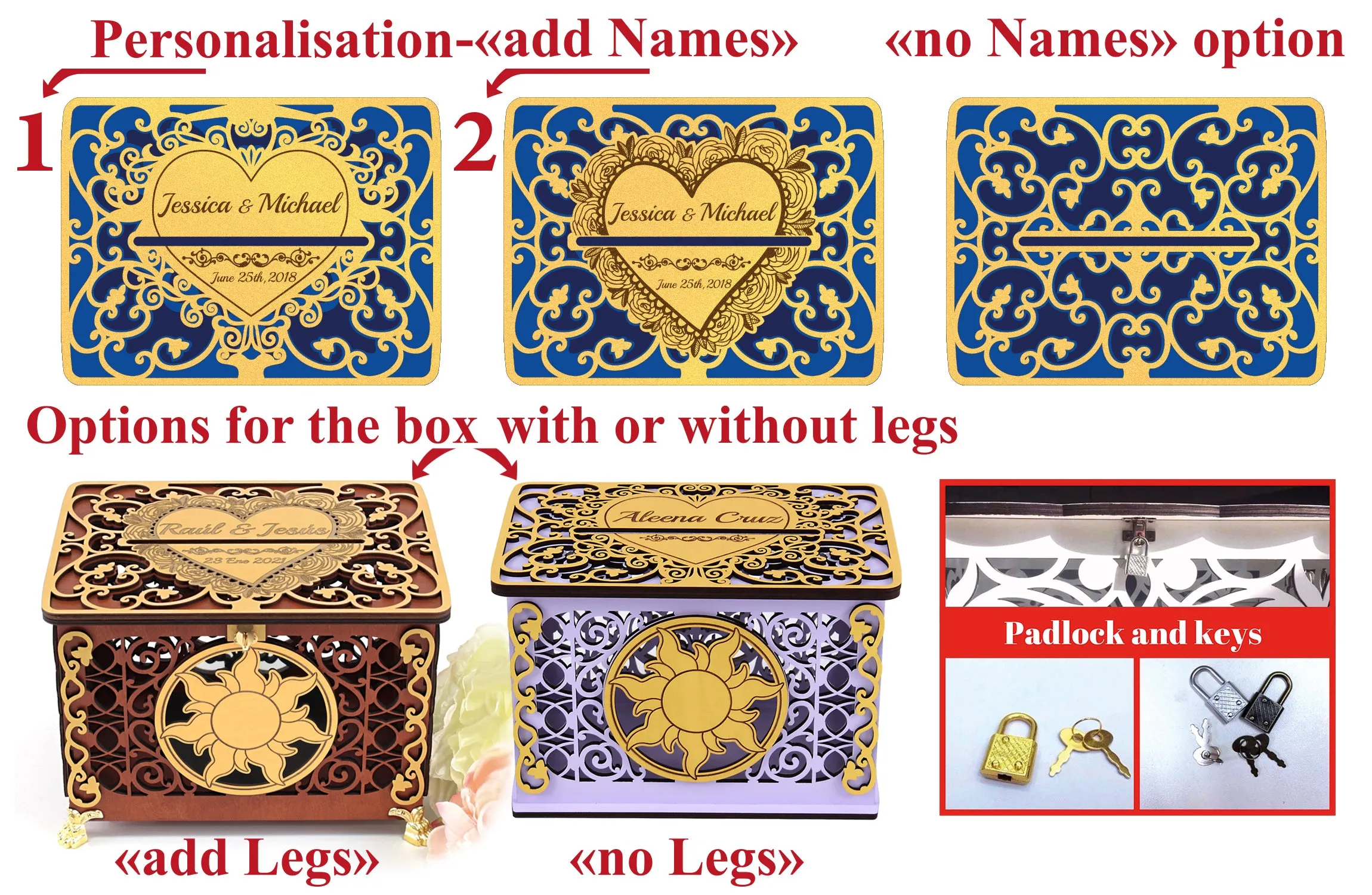 Tangled Sun Wedding Card Box, Rapunzel Quinceanera Money Box, Personalized Lockable Card Box for Sweet 16, Wooden Box for Wedding Greetings, Wedding Gift, Handmade Gift
