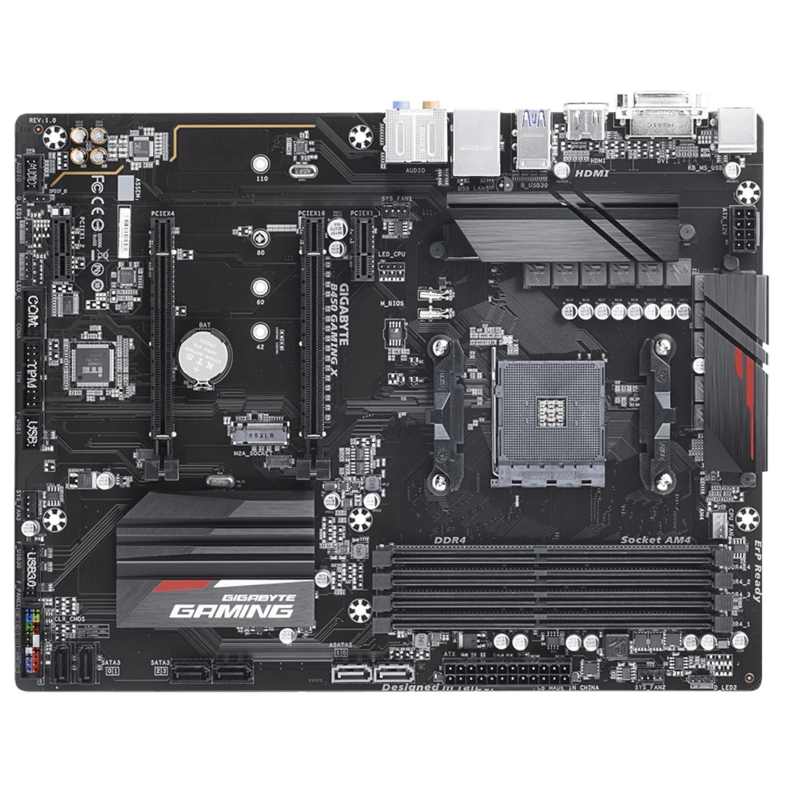 Tarjeta madre para juegos AMD B450 con PWM digital híbrido