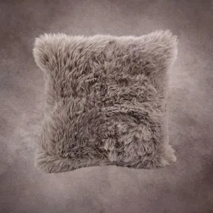 Taupe Sheepskin Pillow Cover---PL140