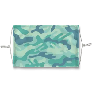 Teal Green Baja Camo Face Mask