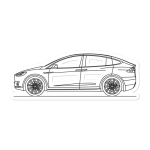 Tesla Model X Outline Sticker
