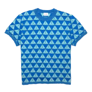 TETRA CREW NECK TEE IN COBALT AQUA