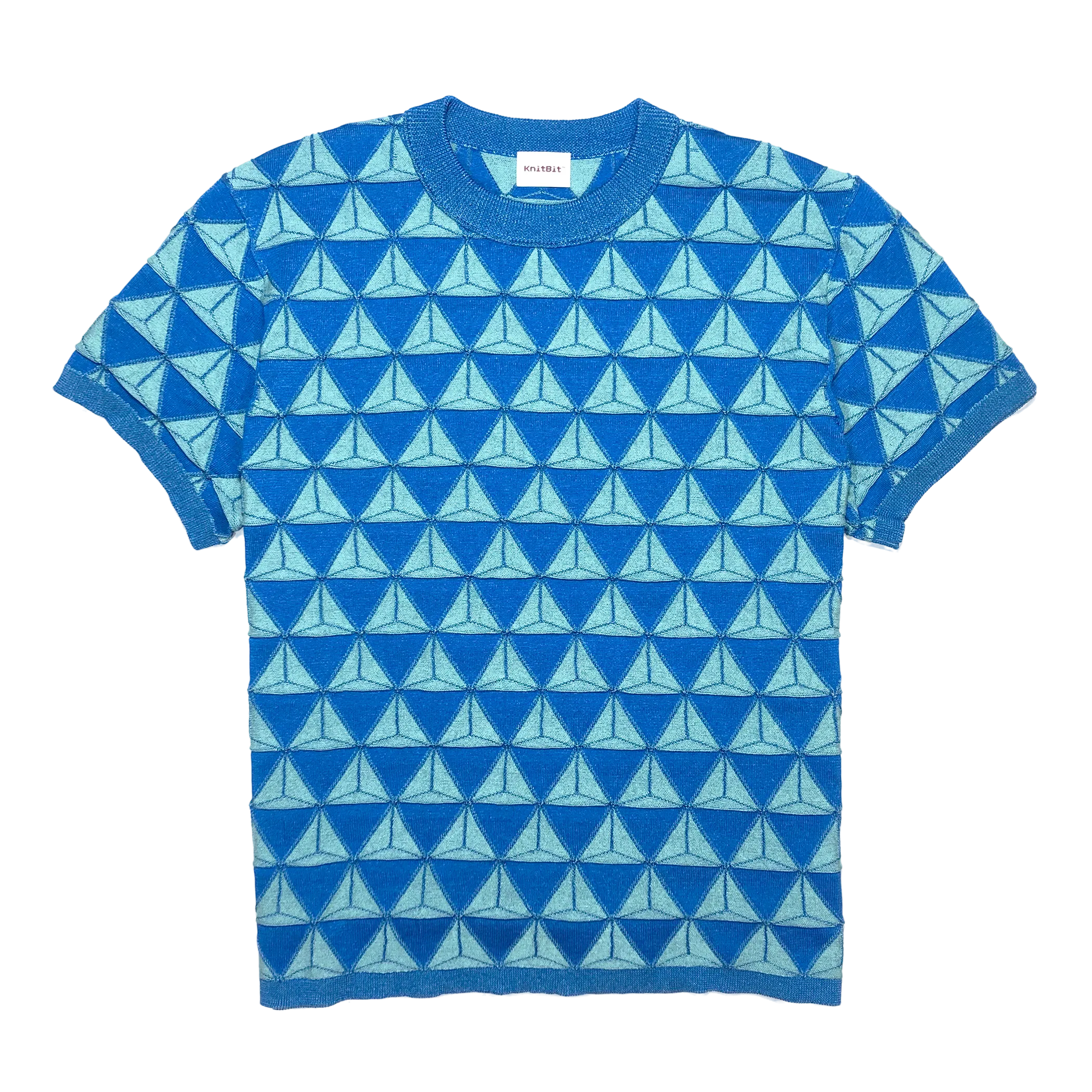 TETRA CREW NECK TEE IN COBALT AQUA