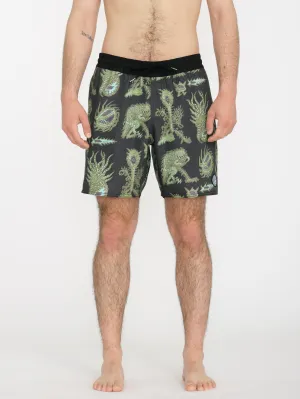 Tetsunori Trunk 17" Boardshort - BLACK