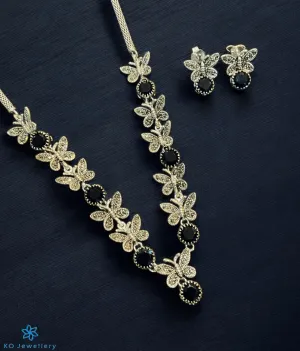 The Exquisite Butterfly Silver Marcasite Necklace & Earrings