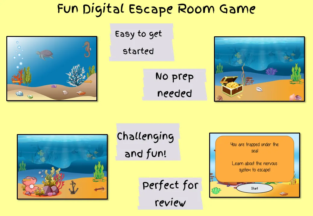The Nervous System Lesson and Escape Room Bundle