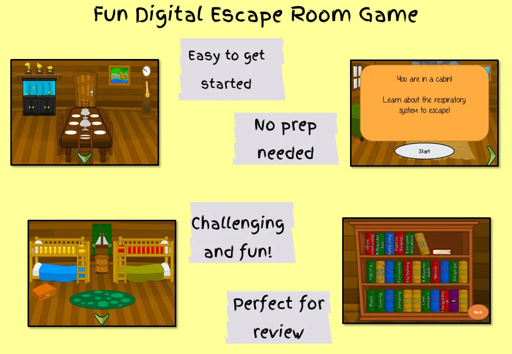 The Respiratory System Lesson and Escape Room Bundle
