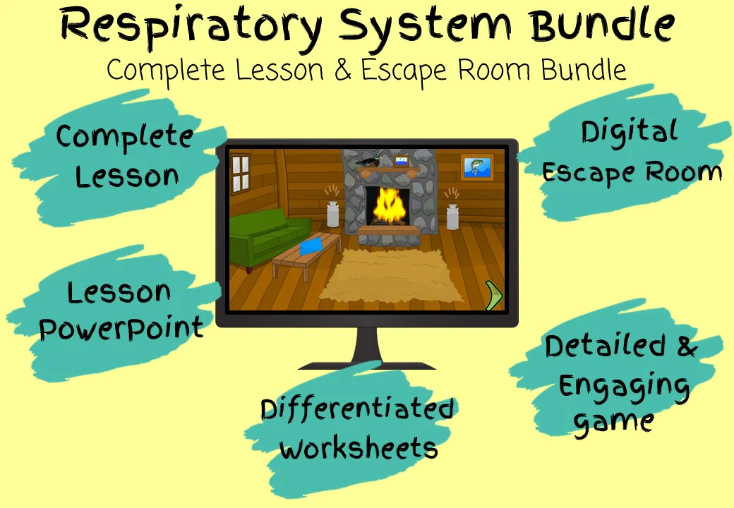 The Respiratory System Lesson and Escape Room Bundle
