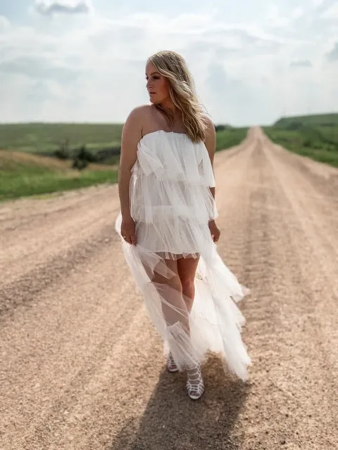 The Sheer Bliss Tulle Hi-Low Dress