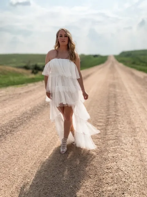 The Sheer Bliss Tulle Hi-Low Dress