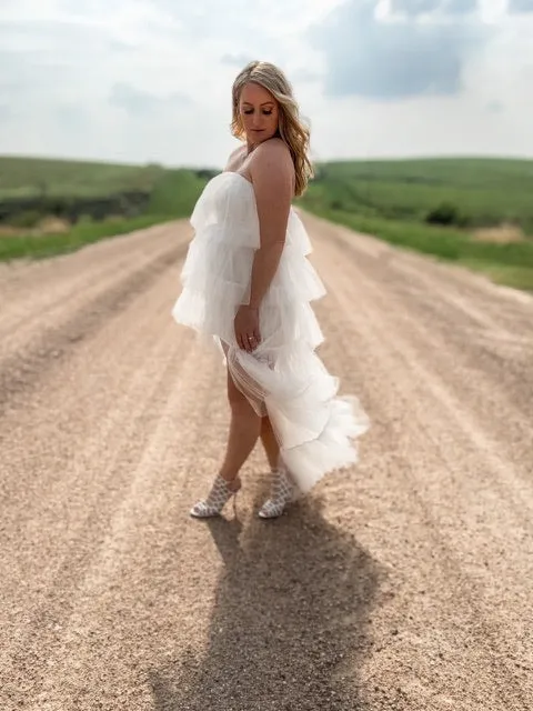 The Sheer Bliss Tulle Hi-Low Dress