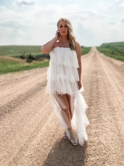 The Sheer Bliss Tulle Hi-Low Dress