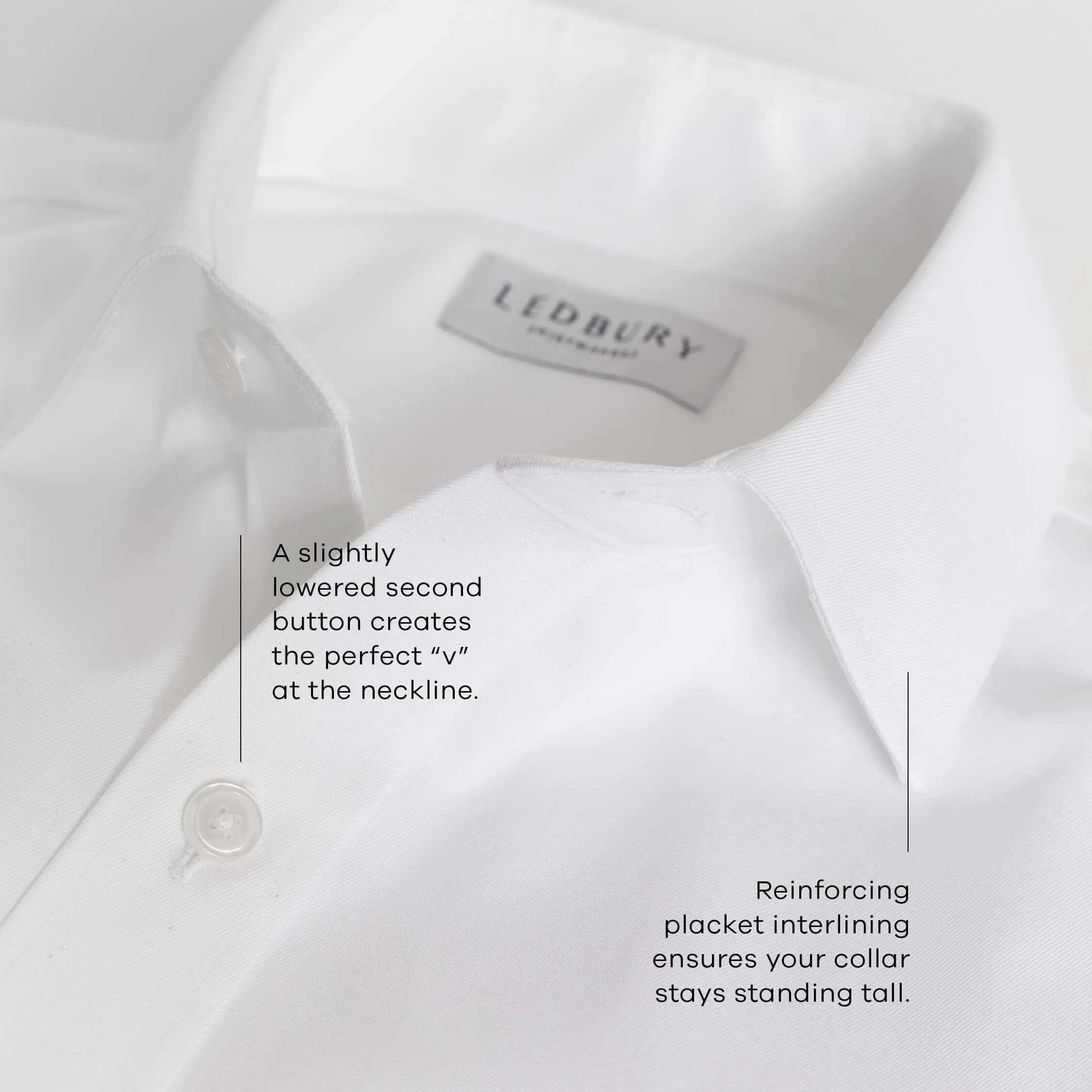 The White Albini Ellington Twill Custom Shirt