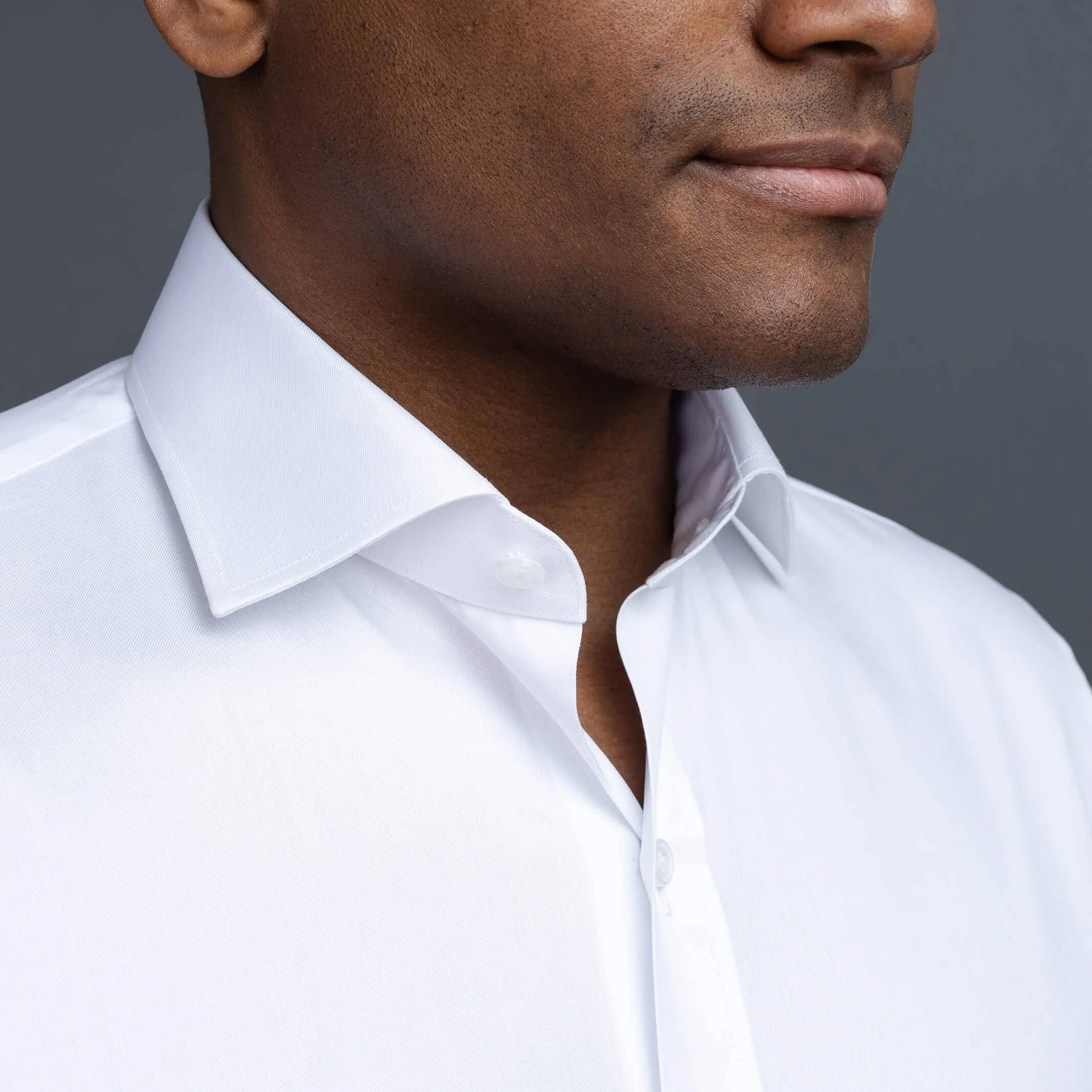 The White Albini Ellington Twill Custom Shirt