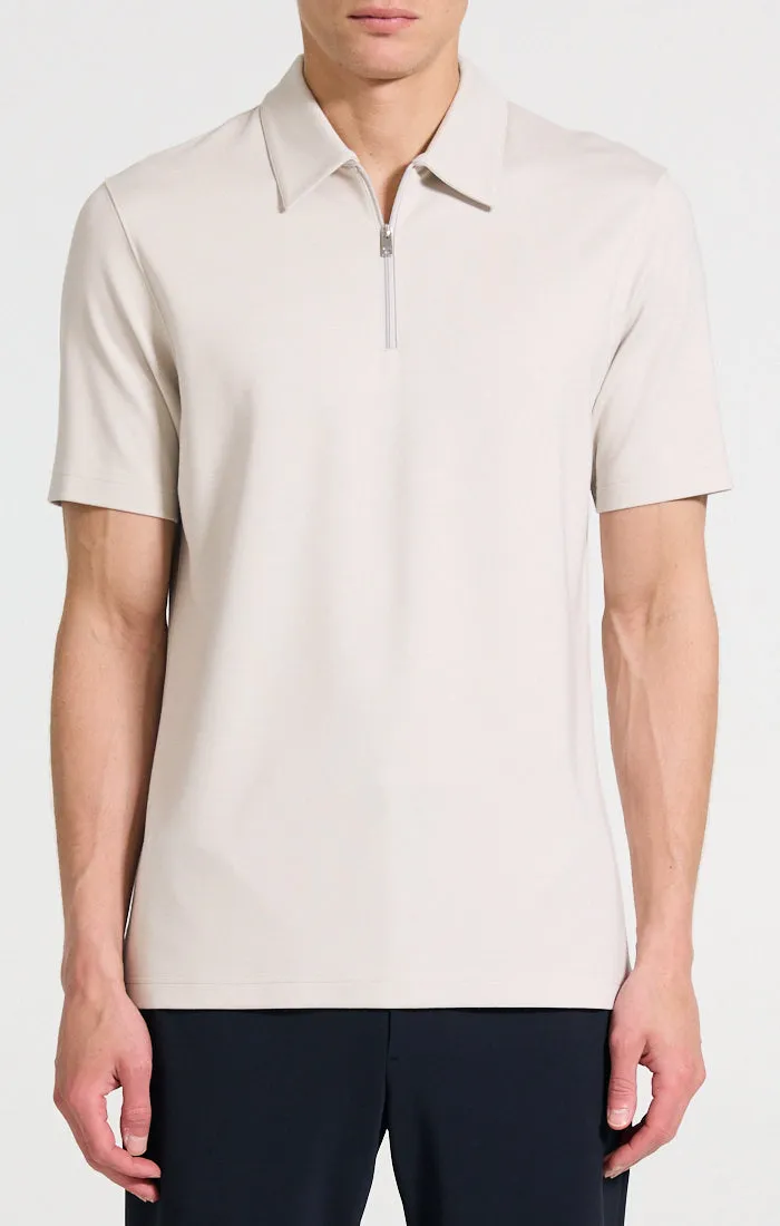 Theory Ryder Zip Polo - Fog