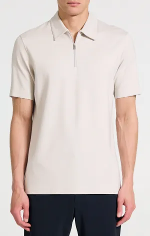 Theory Ryder Zip Polo - Fog