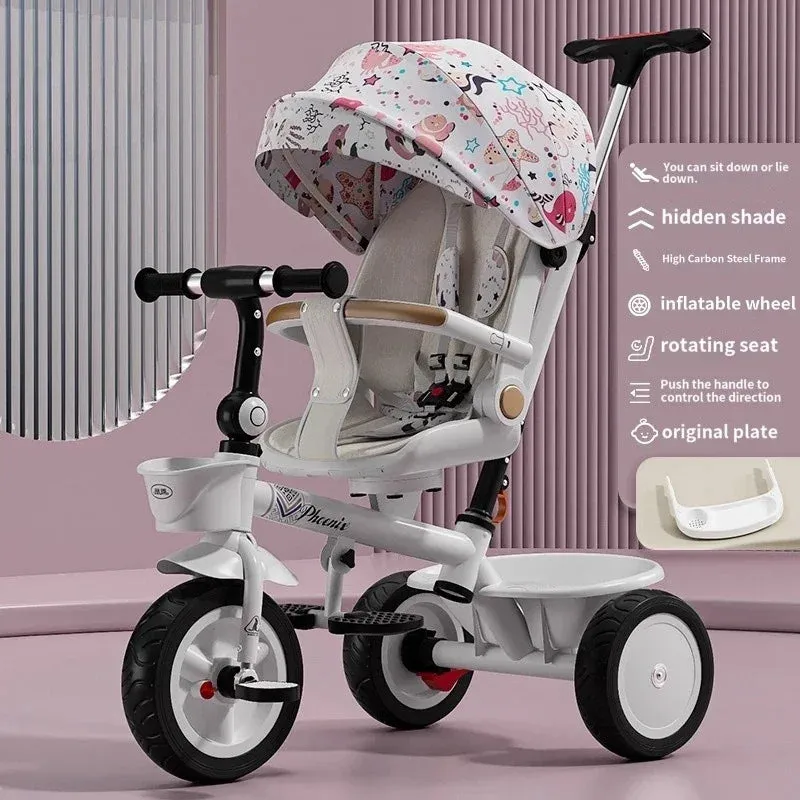Three Wheels Tricycle Large Pusher Baby Stroller