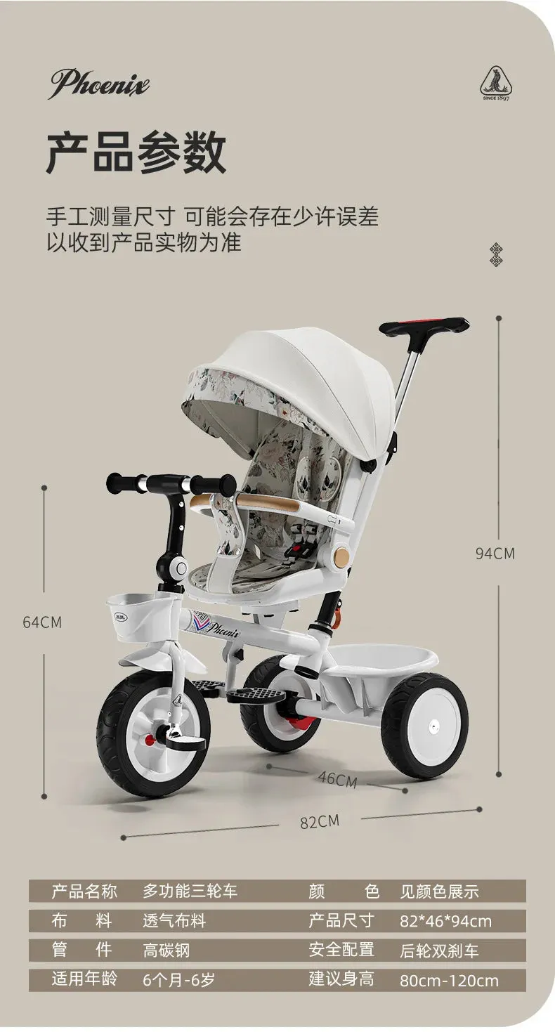 Three Wheels Tricycle Large Pusher Baby Stroller