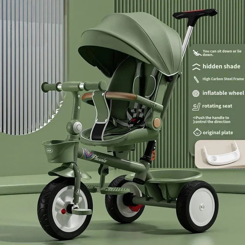 Three Wheels Tricycle Large Pusher Baby Stroller