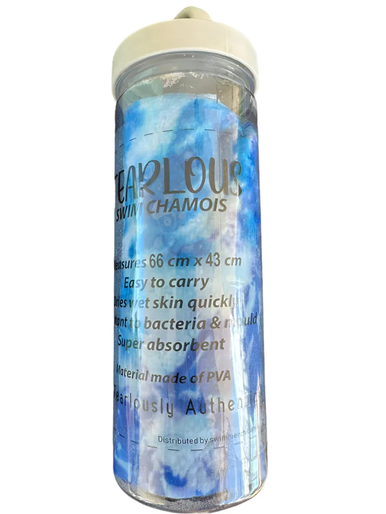 TIE DYE CHAMOIS LARGE 66cm x 43cm - BLUES