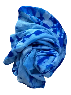 TIE DYE CHAMOIS LARGE 66cm x 43cm- OCEAN BLUE