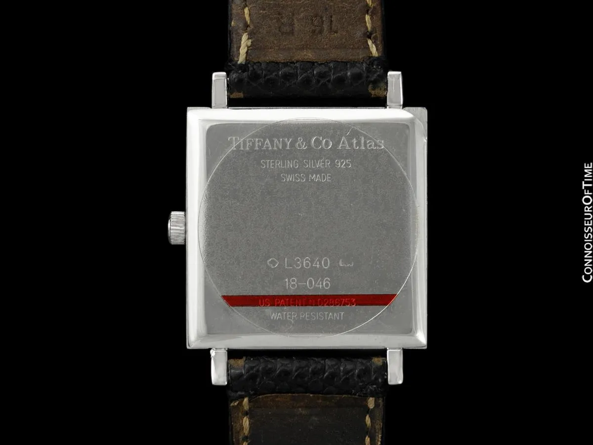 Tiffany & Co. Atlas Mens Midsize Unisex Square Watch - Sterling Silver