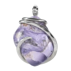 Tiffany Stone Handmade Stone Pendant Wrapped in Silver