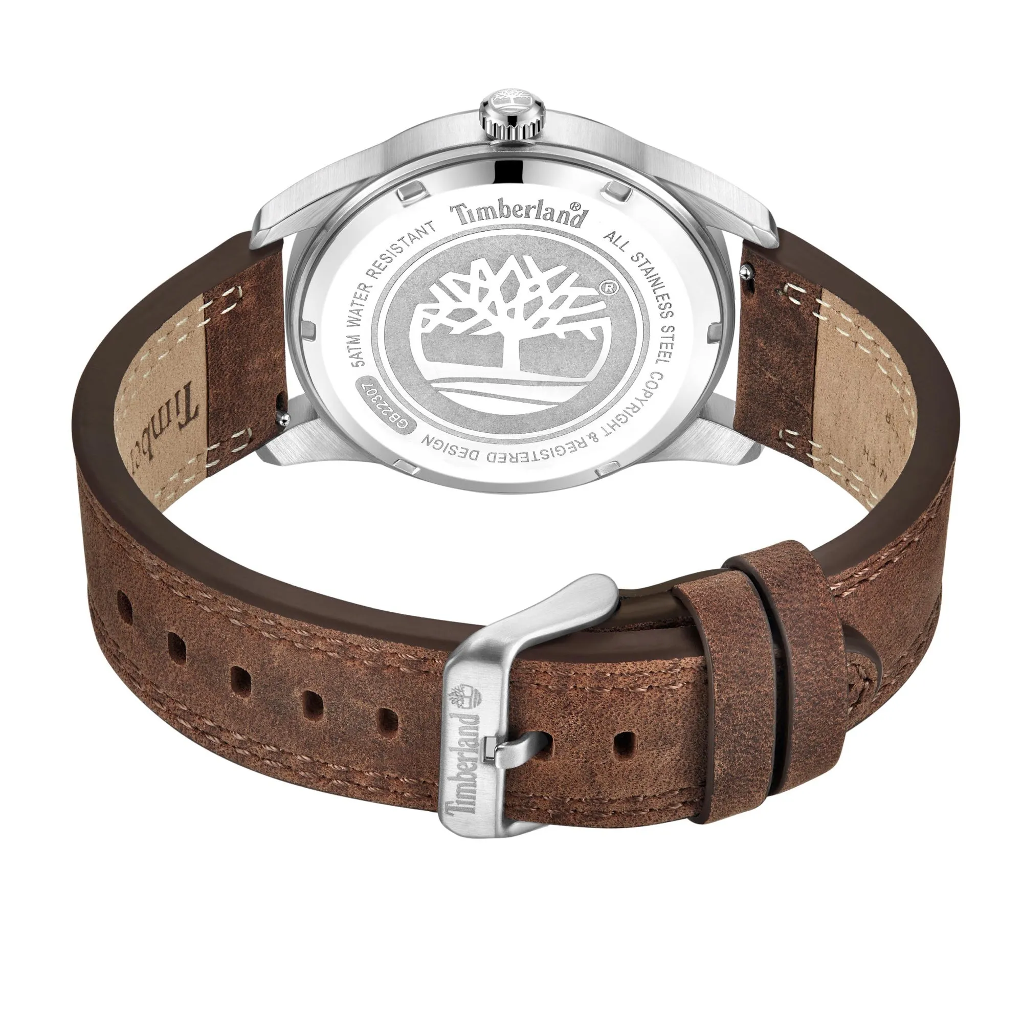 Timberland Sherbrook Stainless Steel & Leather Strap Men's Watch