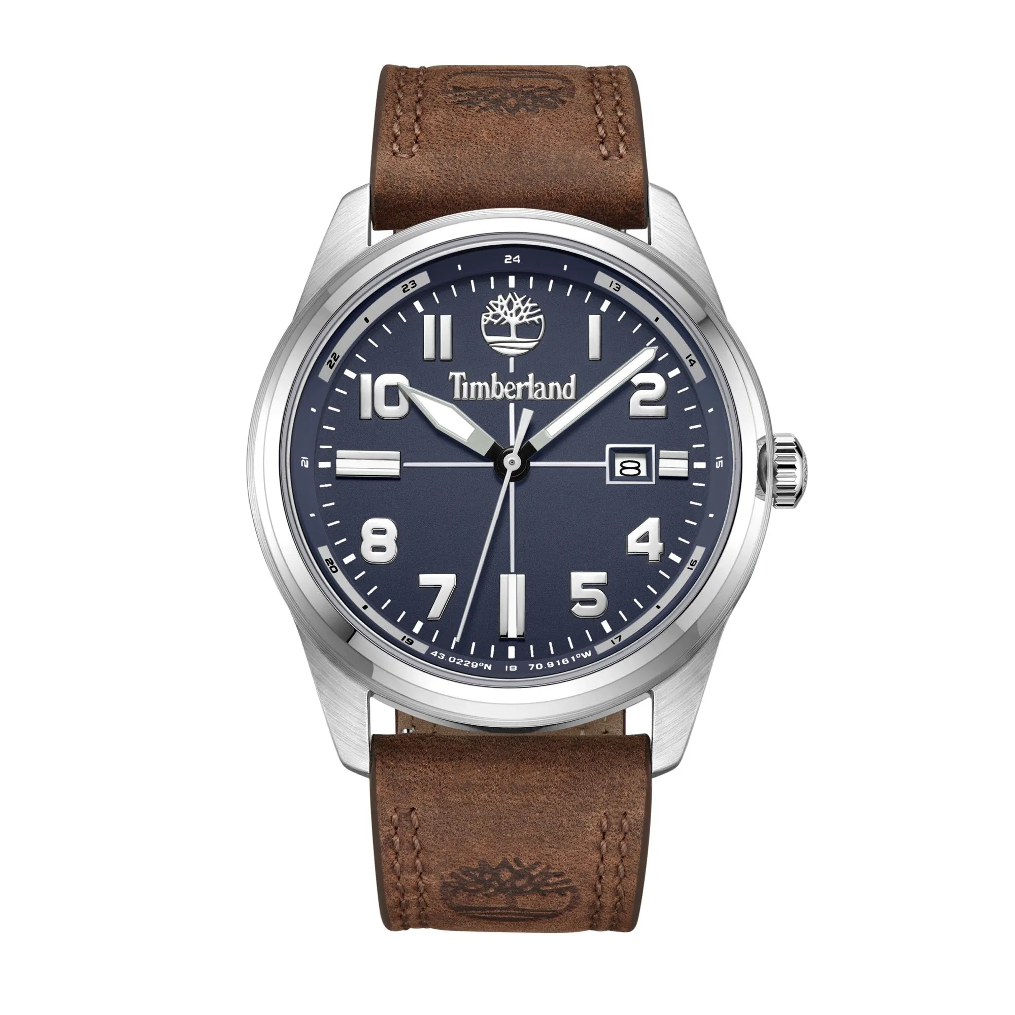 Timberland Sherbrook Stainless Steel & Leather Strap Men's Watch