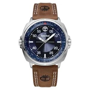 Timberland Williston Stainless Steel & Brown Leather Strap Men's watch