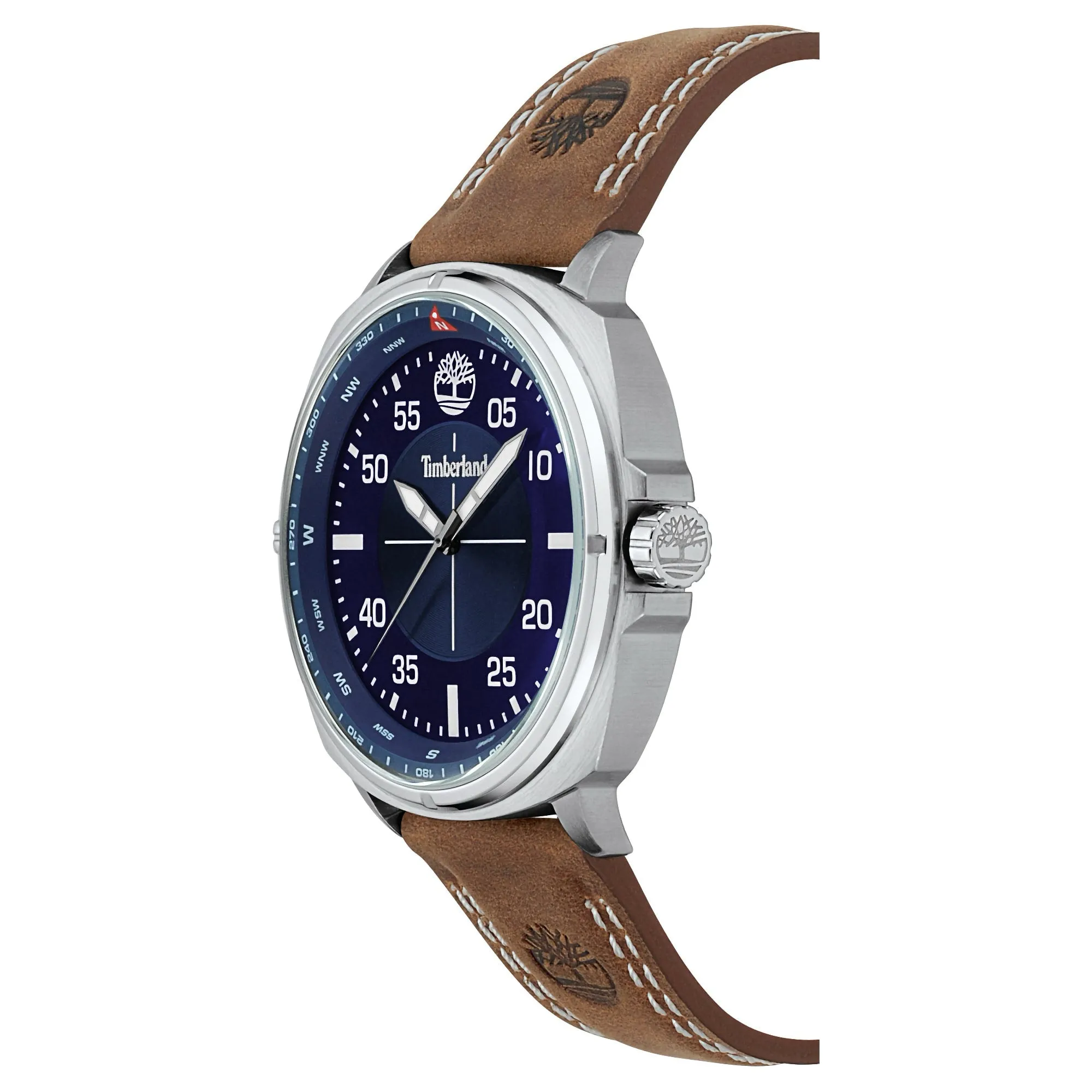 Timberland Williston Stainless Steel & Brown Leather Strap Men's watch