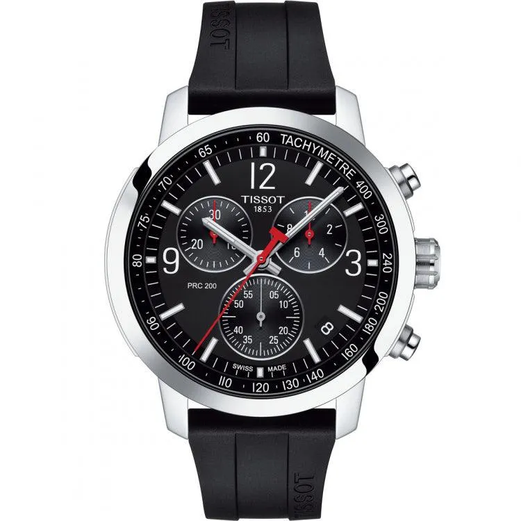 Tissot Clock PCC 200 Chronograph 43mm Black Quartz Steel T114.417.17.057.00