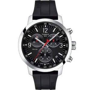 Tissot Clock PCC 200 Chronograph 43mm Black Quartz Steel T114.417.17.057.00