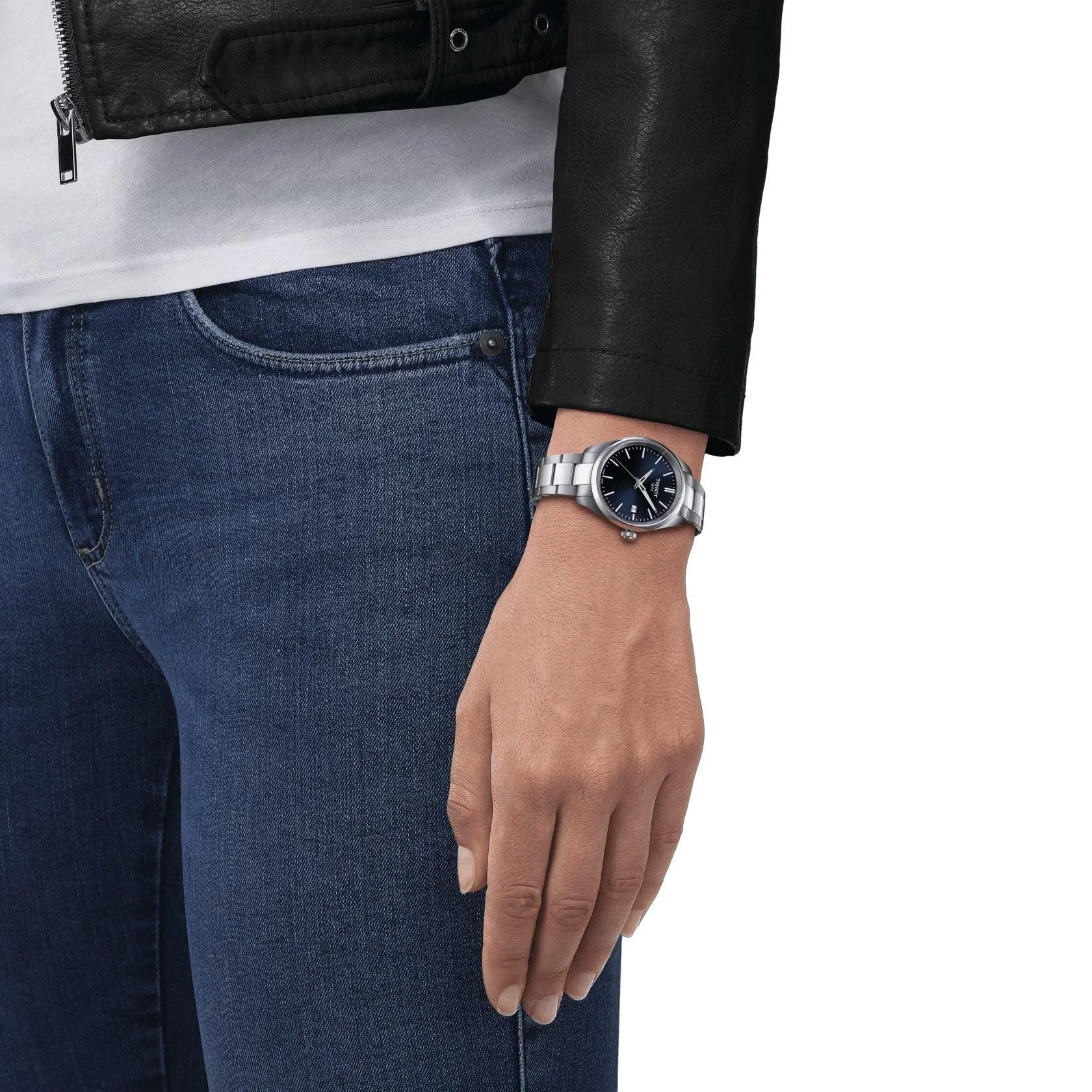 Tissot Clock Pr 100 34mm Blue Quartz Steel T150.210.11.041.00